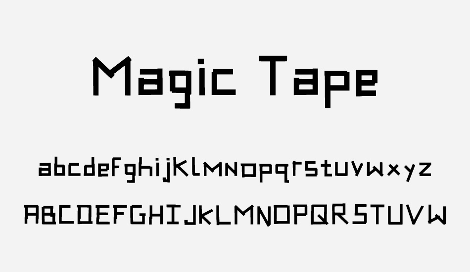 Magic Tape font