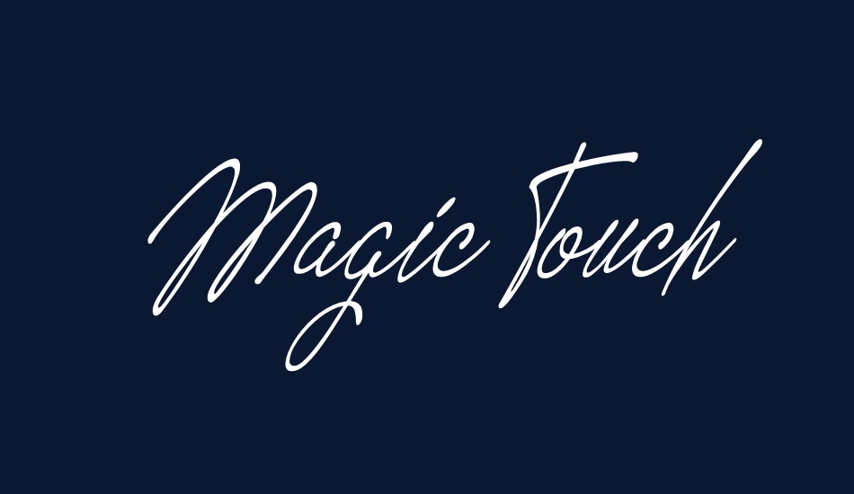 Magic Touch Personal Use font big