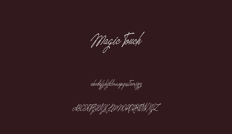 Magic Touch Personal Use font