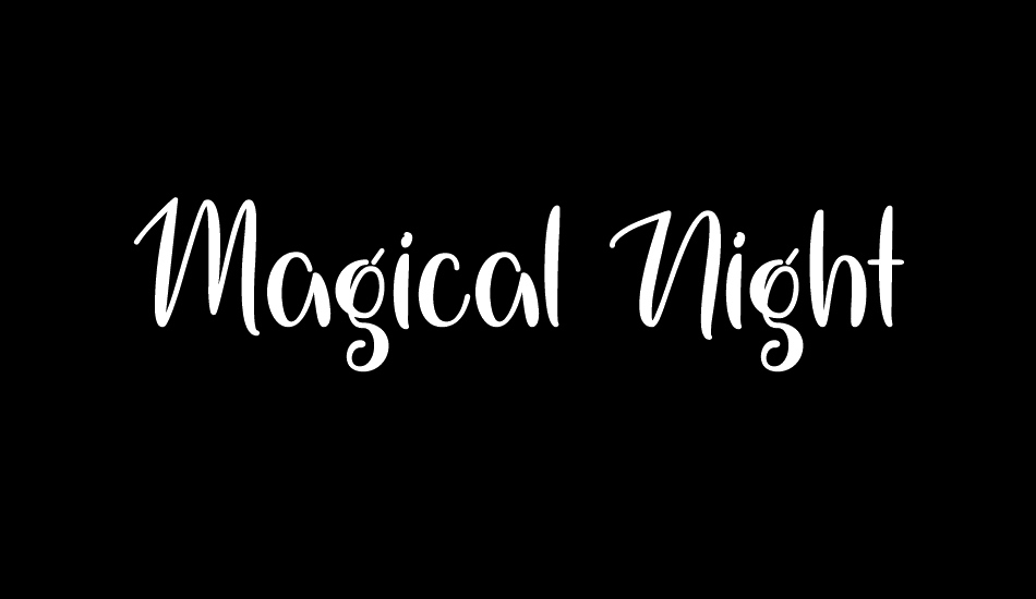 Magical Night font big