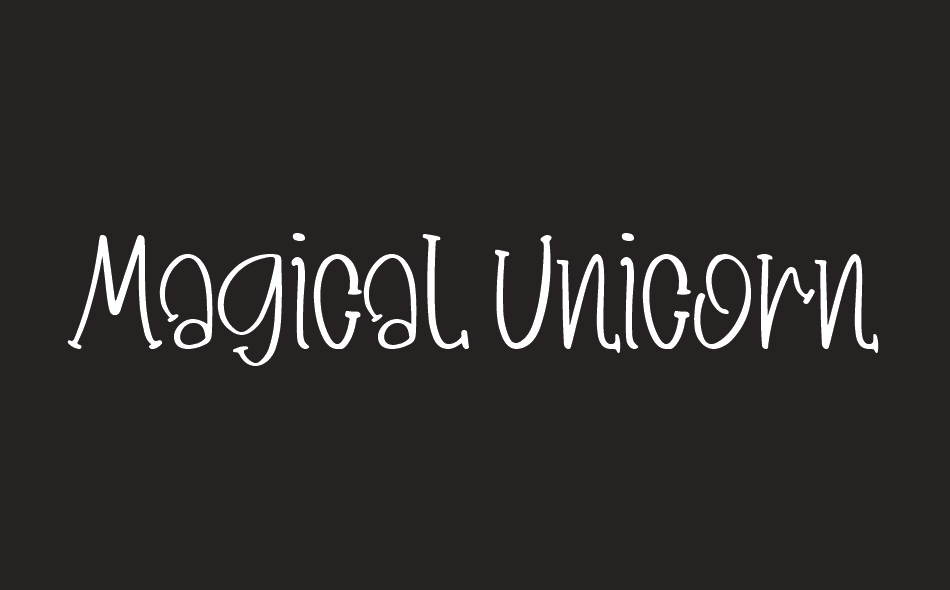 Magical Unicorn font big