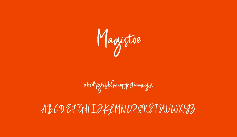 Magistoe font