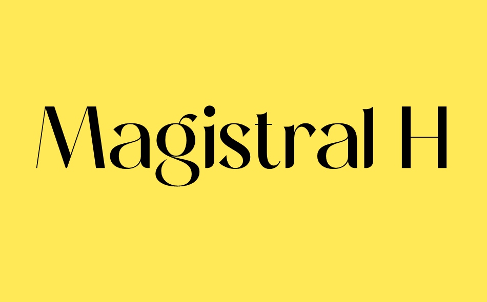 Magistral Honesty font big