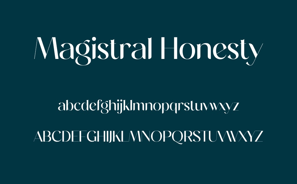 Magistral Honesty font