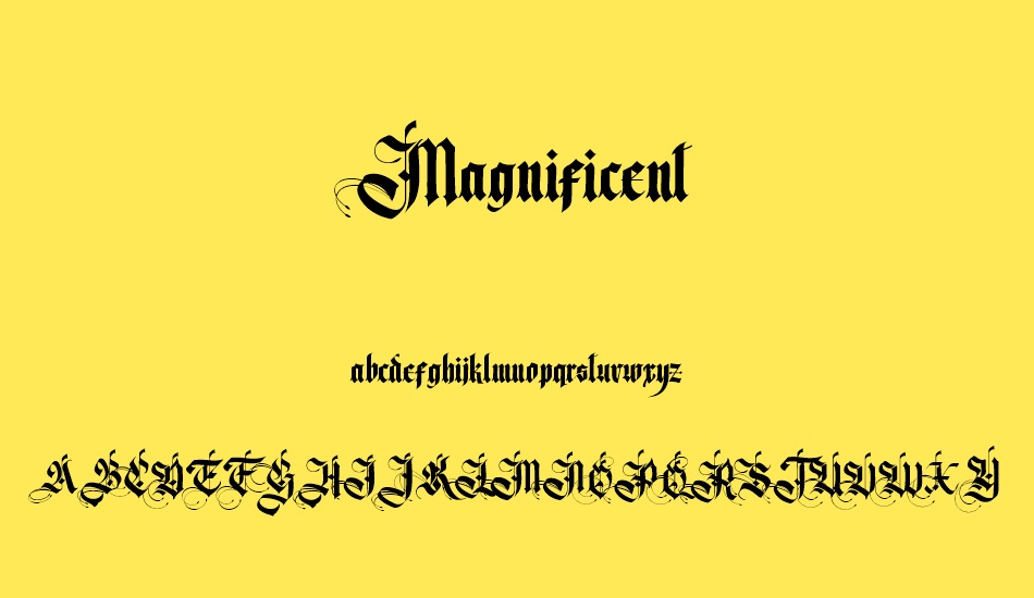 Magnificent Personal Use font