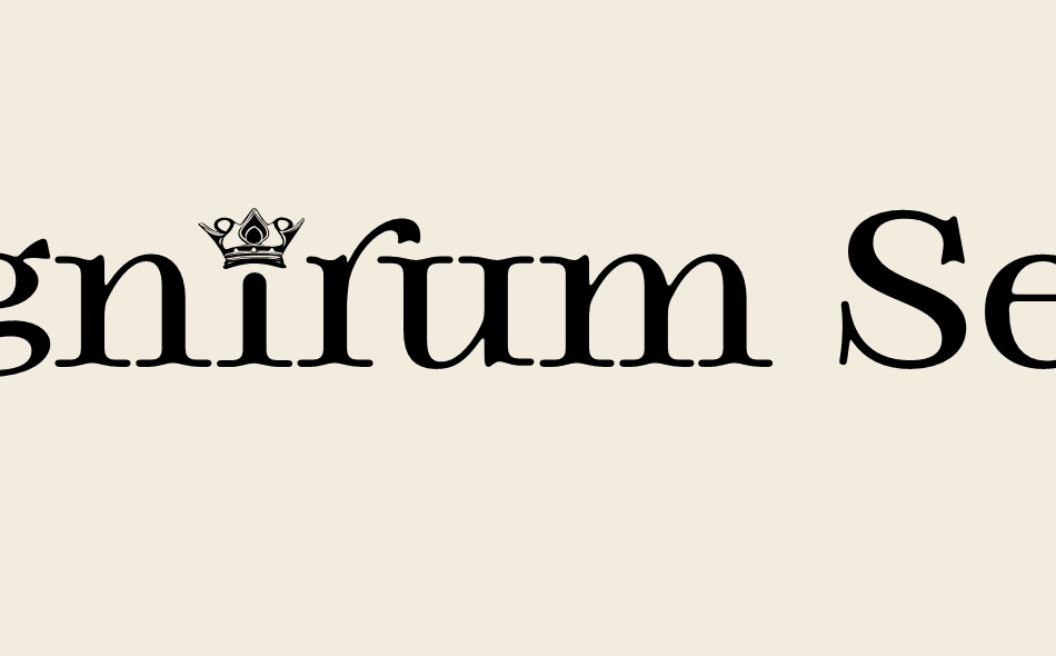 Magnirum Serif font big