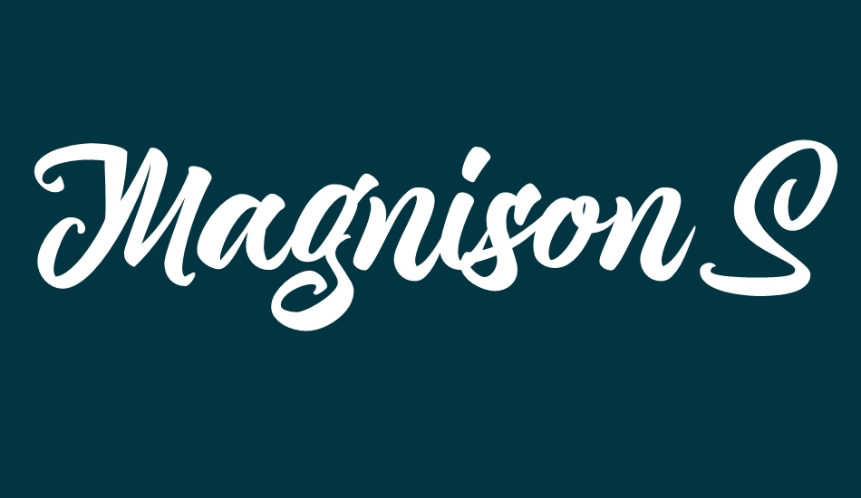 Magnison Script Free Demo font big