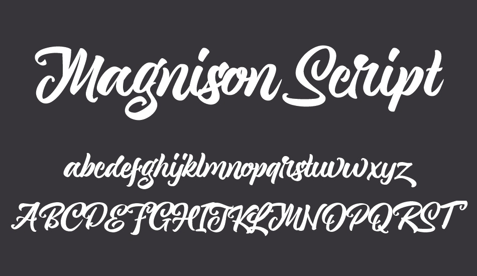 Magnison Script Free Demo font