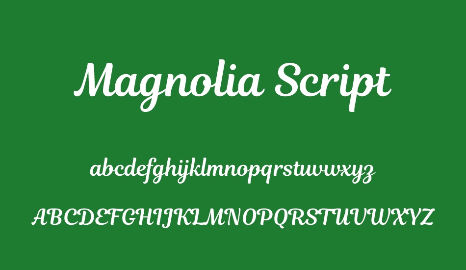 Download Magnolia Script Free Font SVG Cut Files