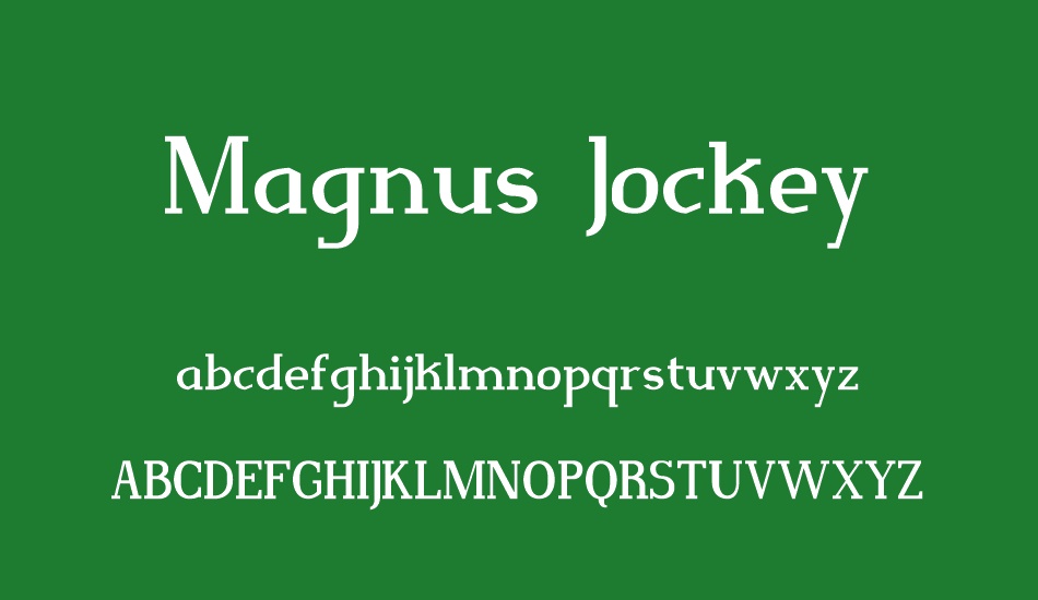 Magnus Jockey font