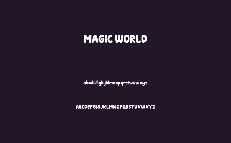 Magic World font