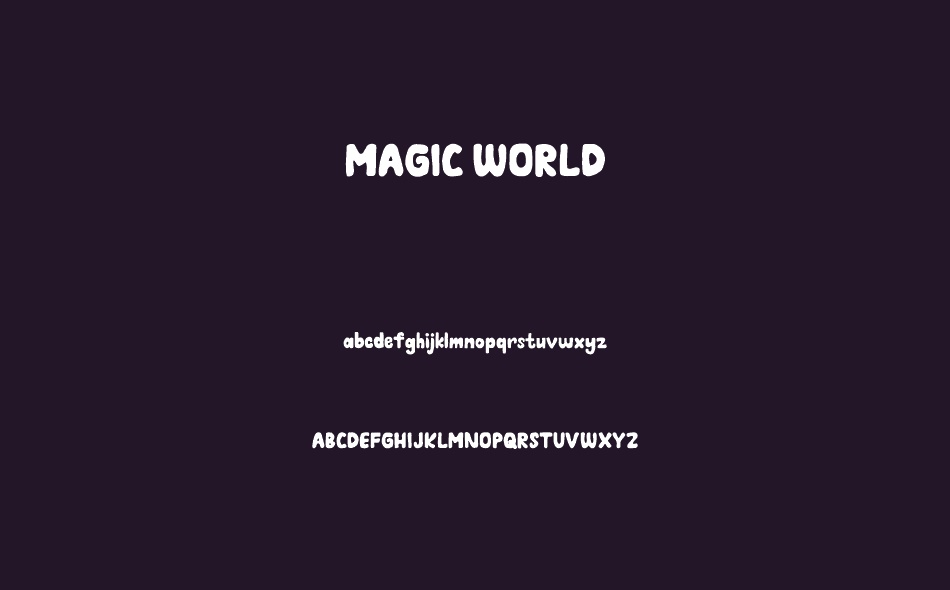 Magic World font