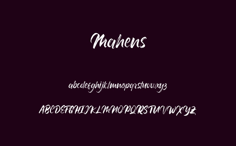 Mahens font