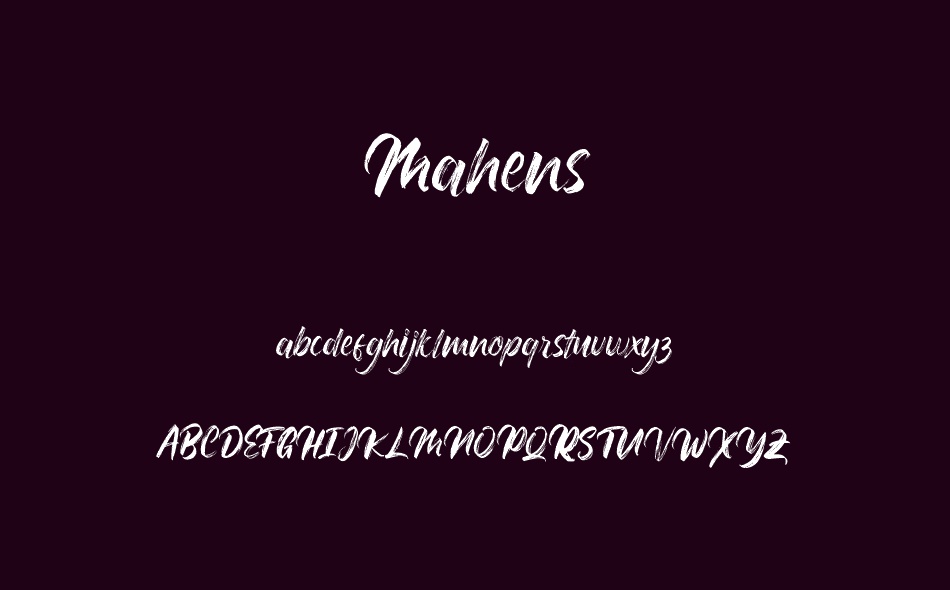 Mahens font