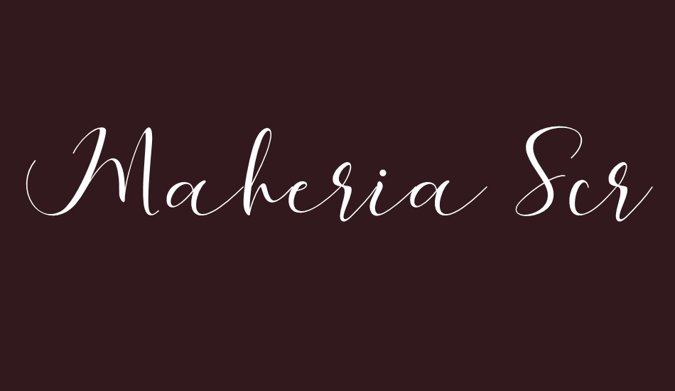 Maheria Script font big