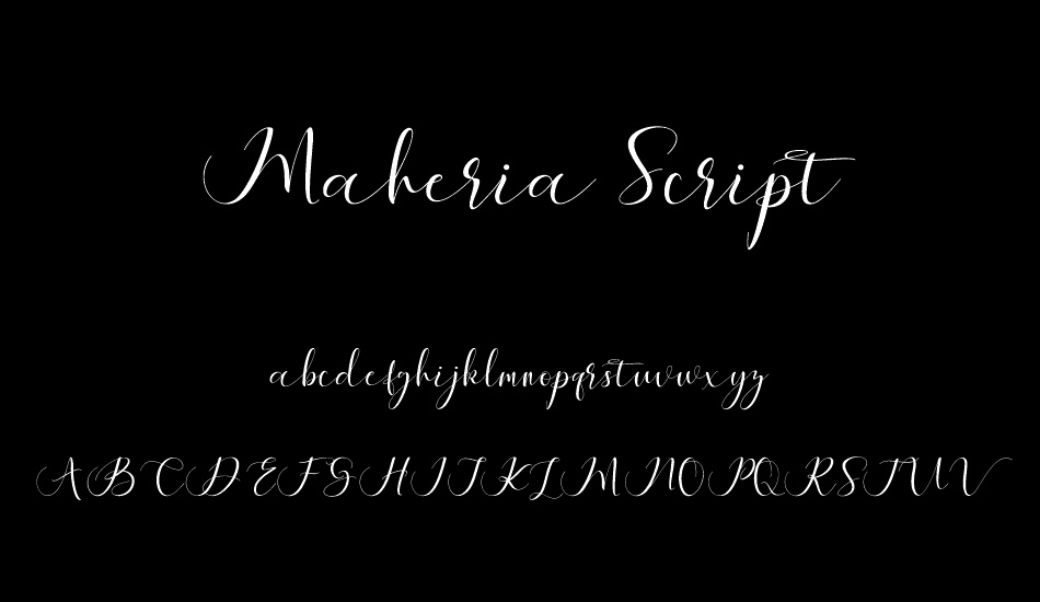Maheria Script font