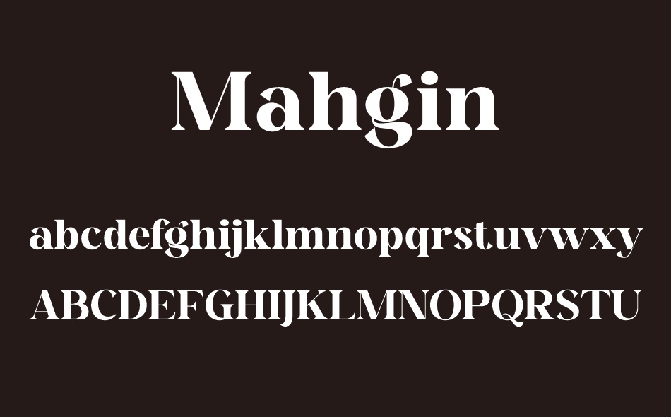 Mahgin font