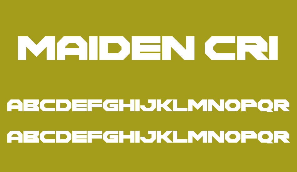 Maiden Crimes font