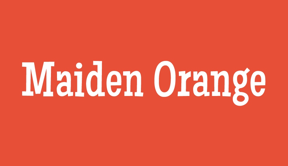 Maiden Orange font big