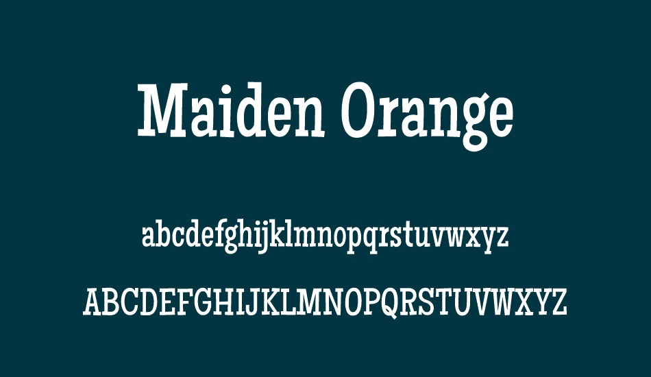 Maiden Orange font