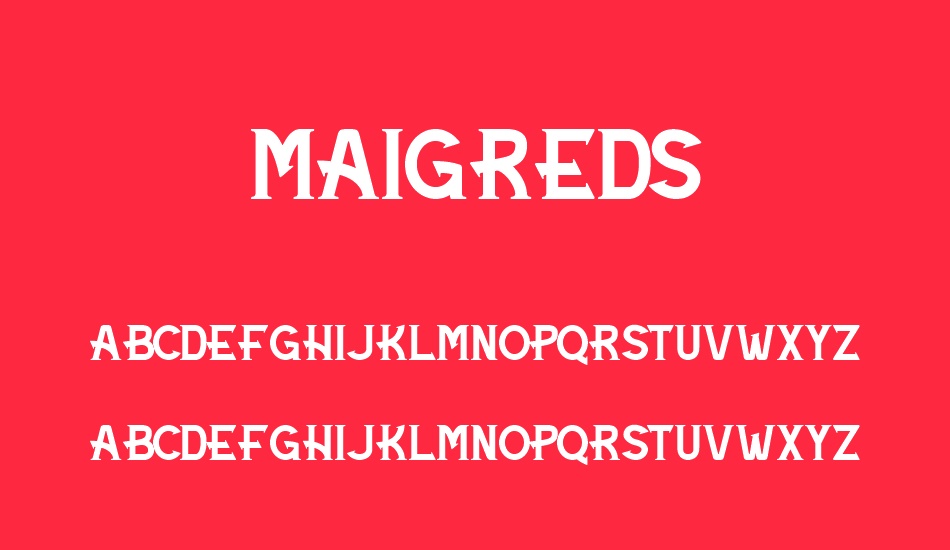 Maigreds font