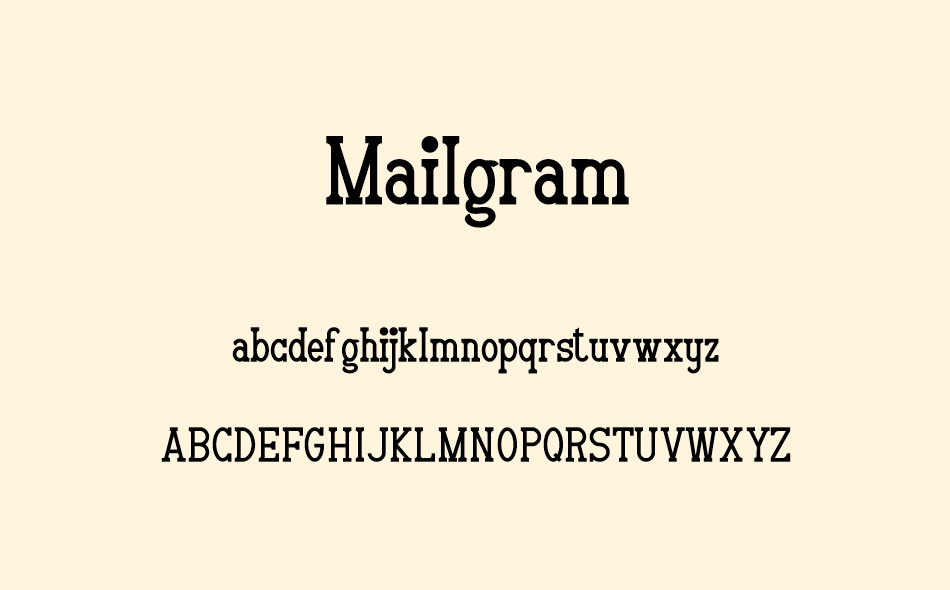 Mailgram font