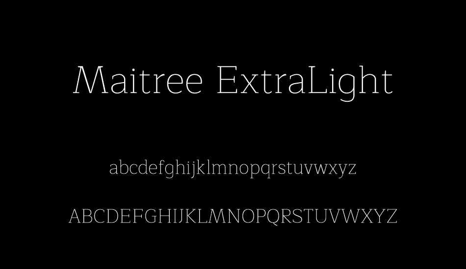maitree-extralight font