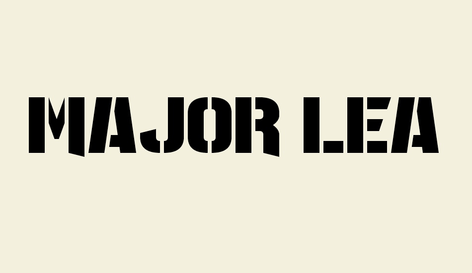 Major League Duty font big