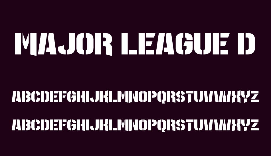 Major League Duty font