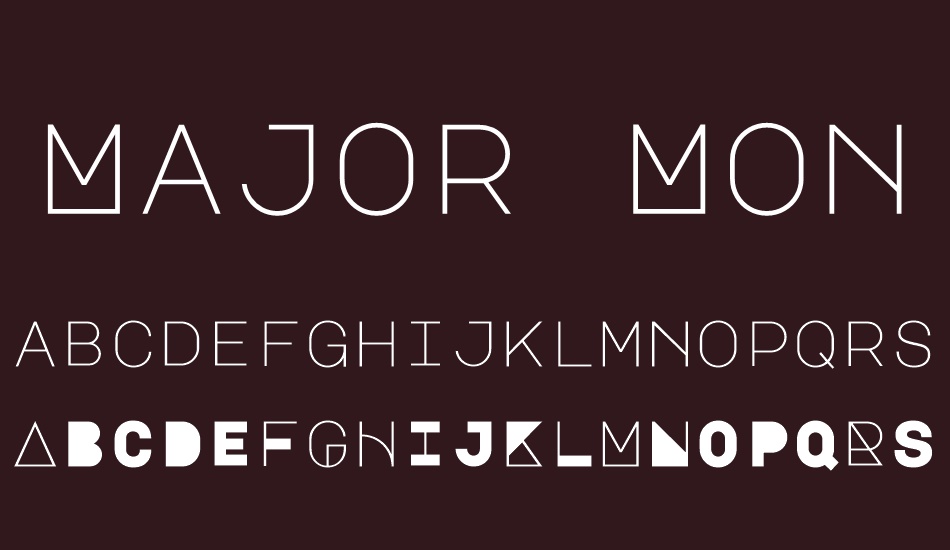 Major Mono Display font