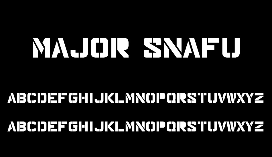 Major Snafu font