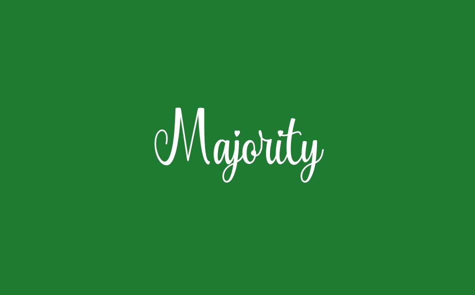 Majority font big