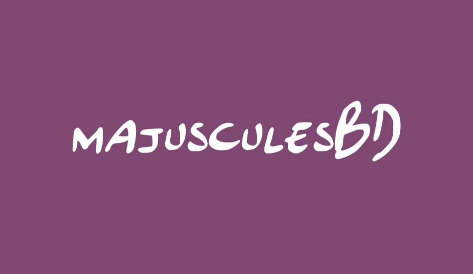 majusculesBD font big