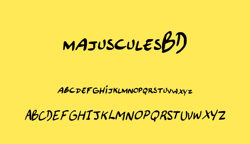 majusculesBD font