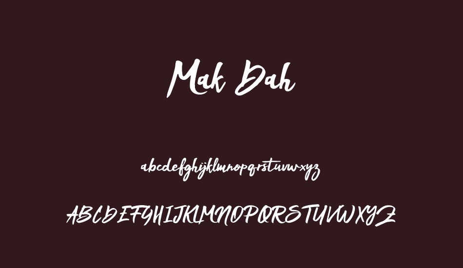 Mak Dah font