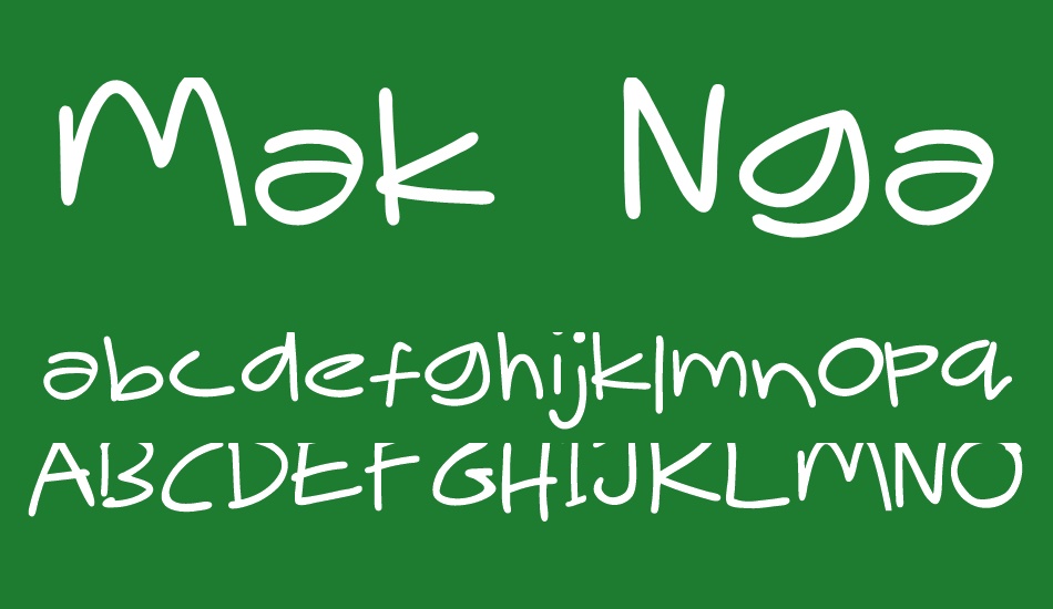 Mak Ngah Punya font