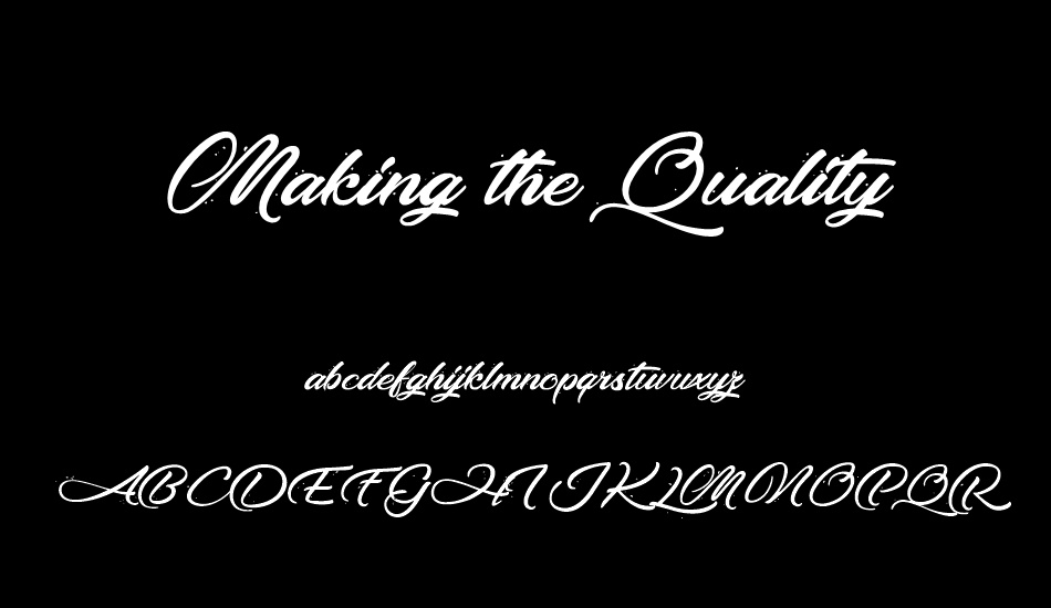 Making the Quality font
