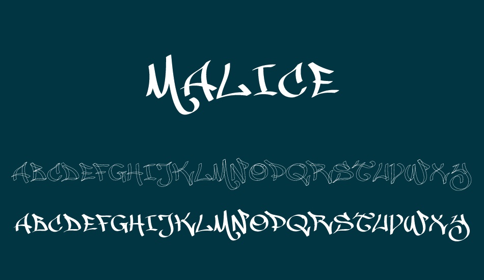 Malice free font
