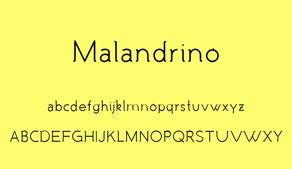 Malandrino font
