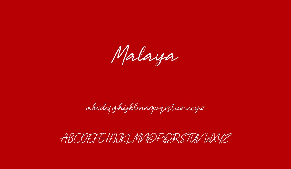 Malaya font