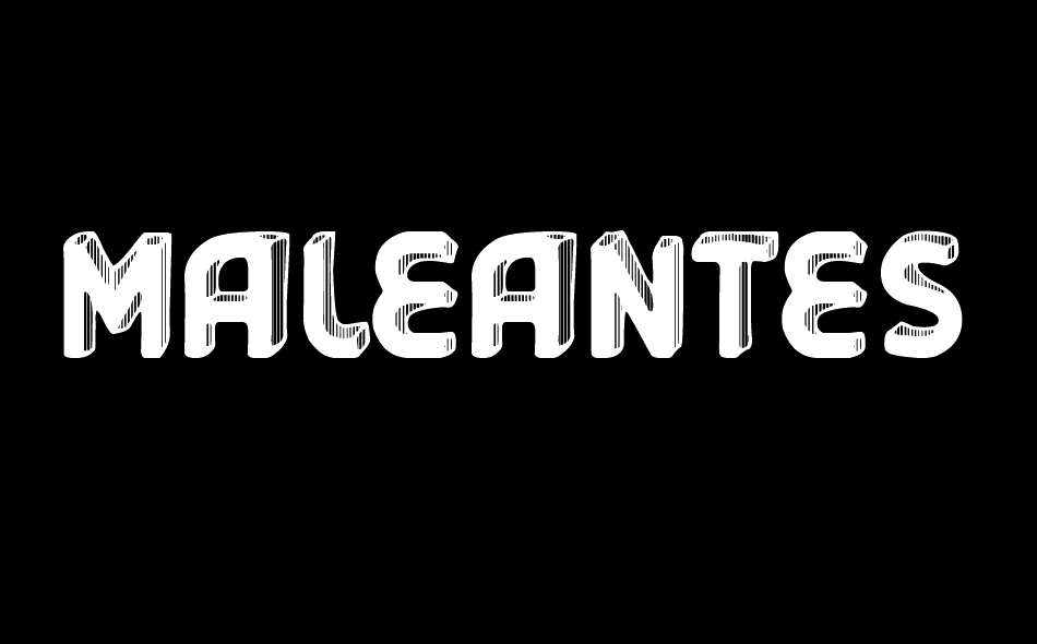 Maleantes Tres-d font big