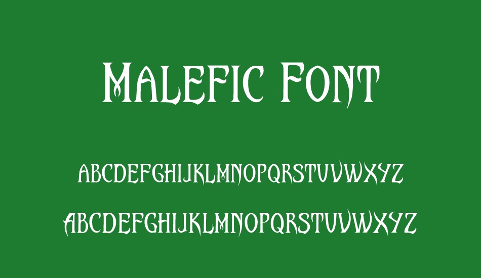 Malefic Font font