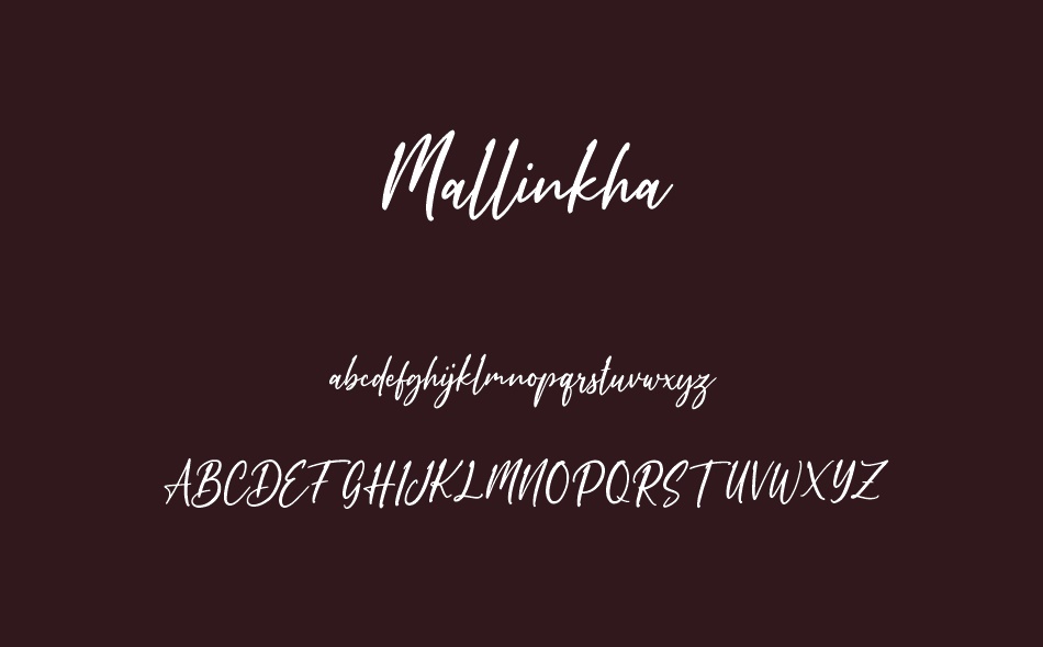 Mallinkha font