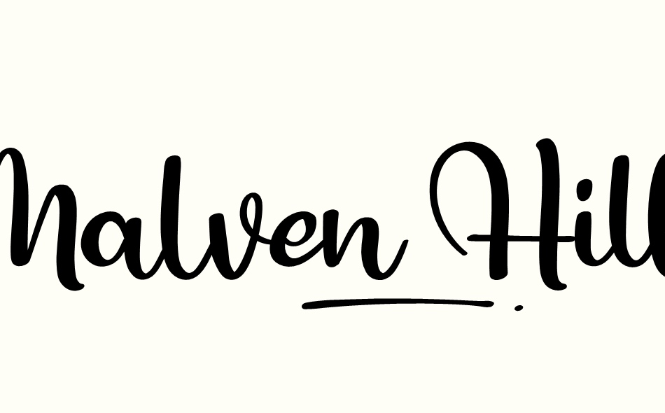 Malven Hills font big