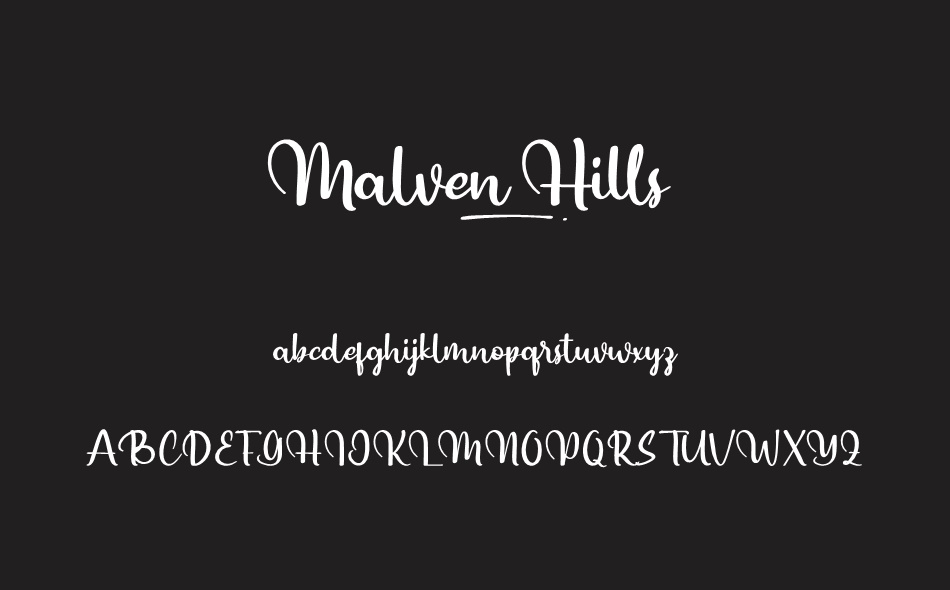 Malven Hills font