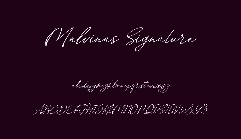 Malvinas Signature font