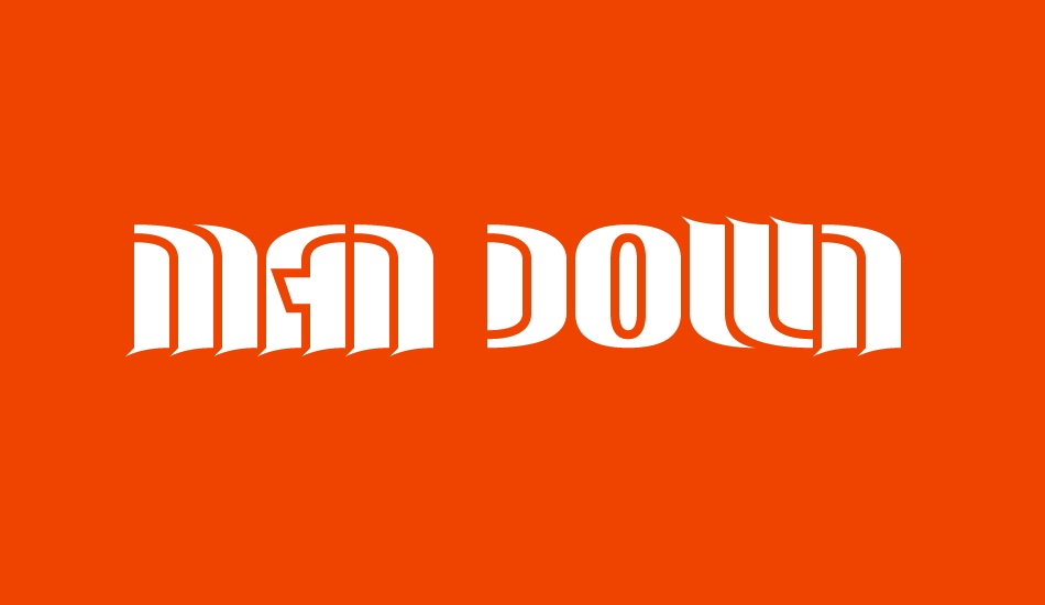 Man Down font big