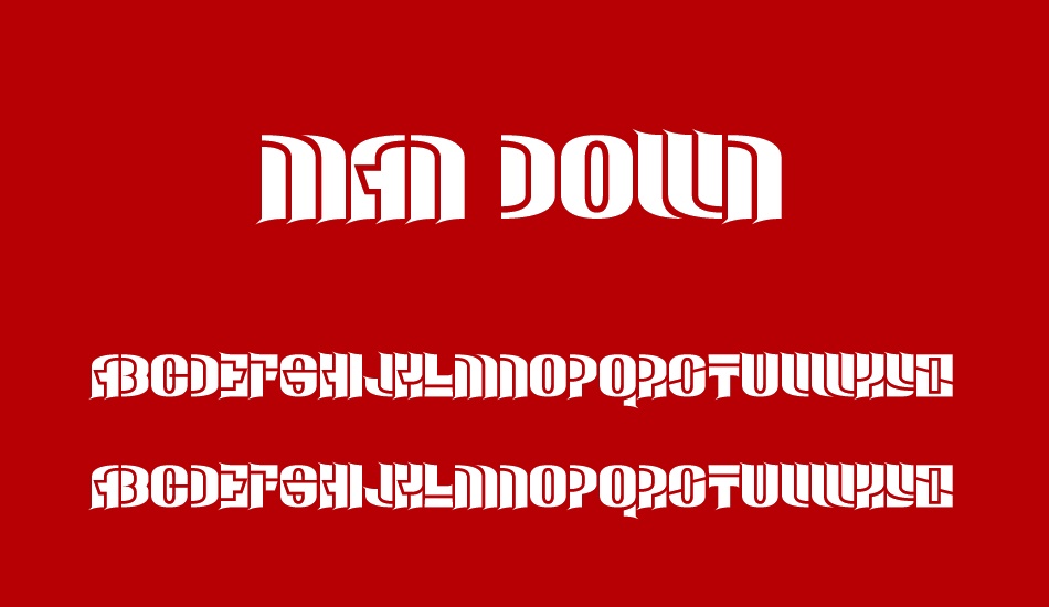 Man Down font