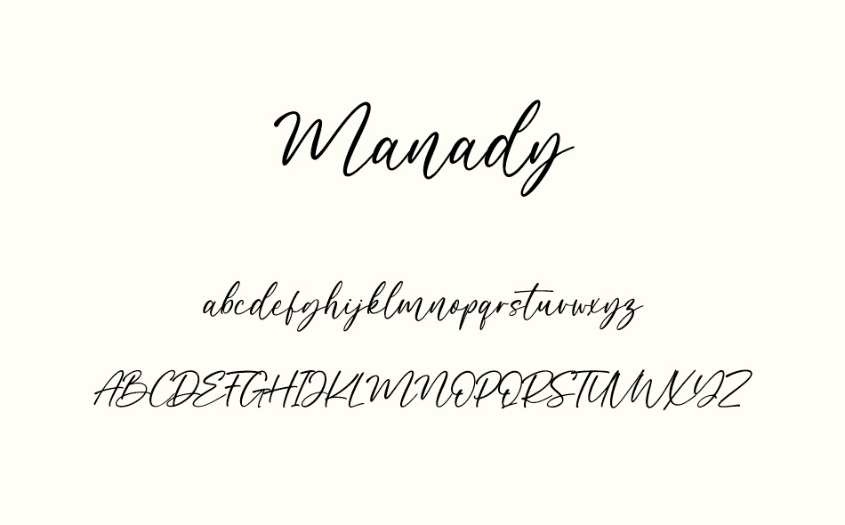 Manady font