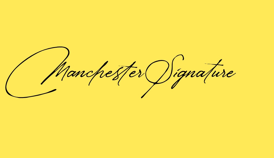 Manchester Signature font big